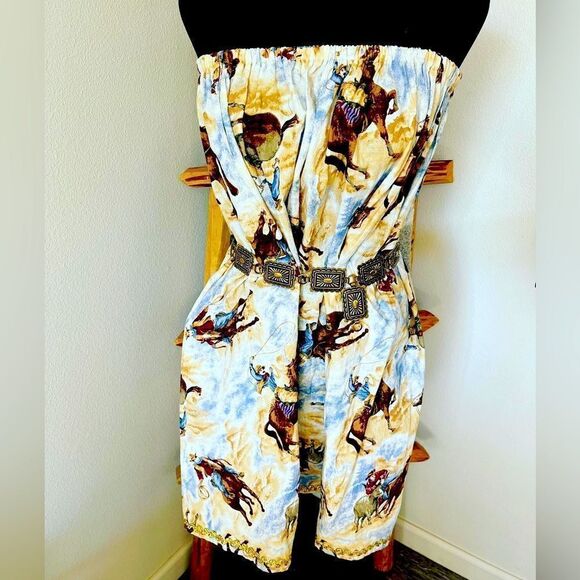 Western Novelty PrintâSkirtâwithâElasticâWaist - Picture 3 of 3